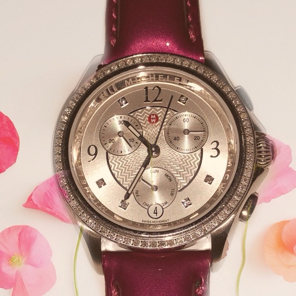 Michelle diamond sapphire 18mm NWT watch.